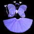 halloween Costumes for girl Cosplay Fairy Princess Butterfly Wings +Headband+Tutu Skirt - menochic